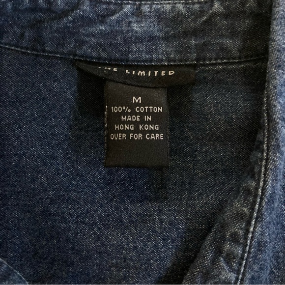 The Limited Women's fitted dark denim shirt - Picture 4 of 8